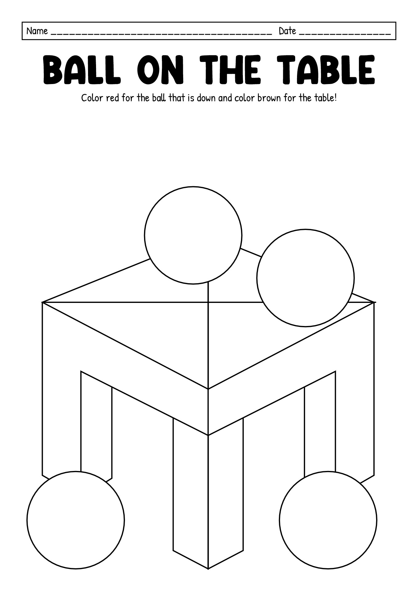 Up and Down Comparison Worksheets for Early Learners