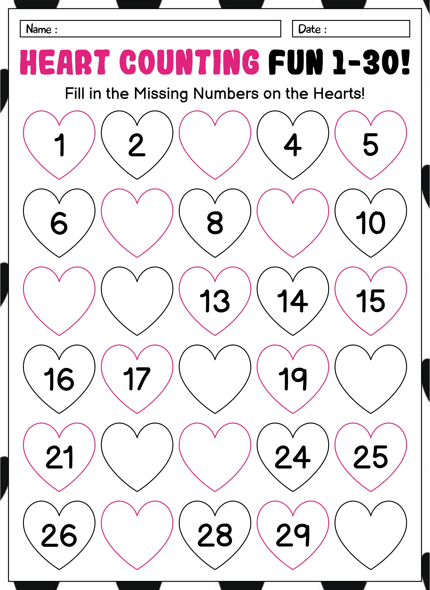 Valentines Day Math Worksheets for Grade 1