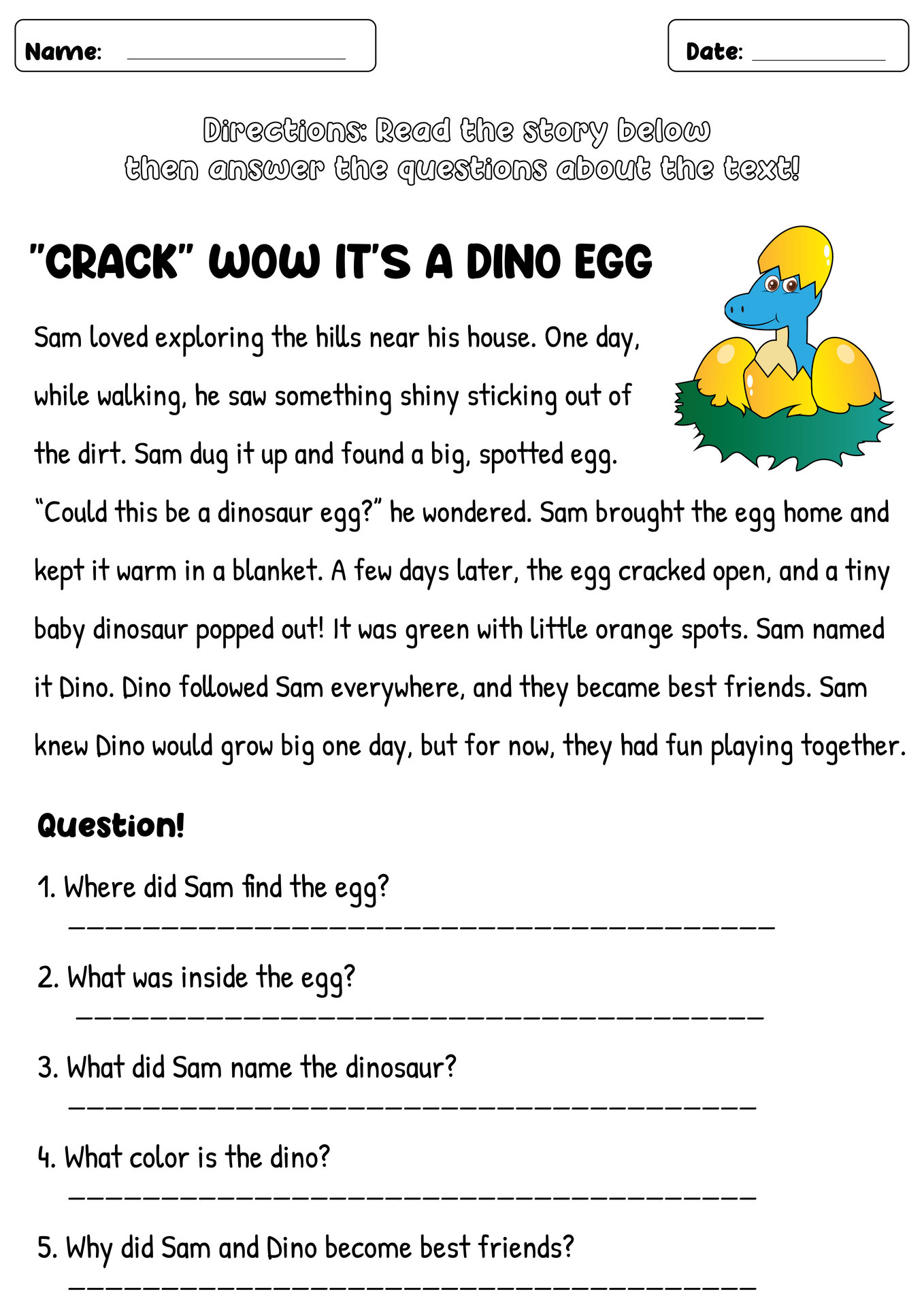 Wh-Questions Reading Comprehension Practice Sheets