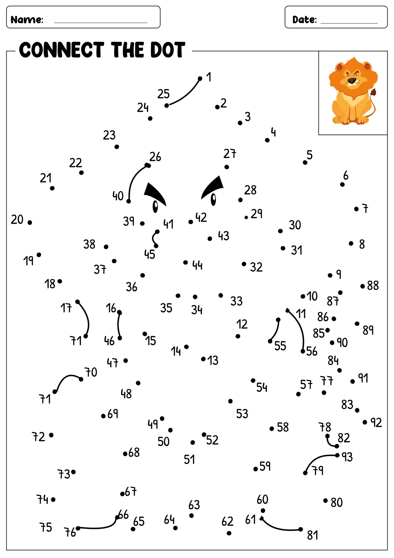 Advanced Animal Connect the Dots Worksheets