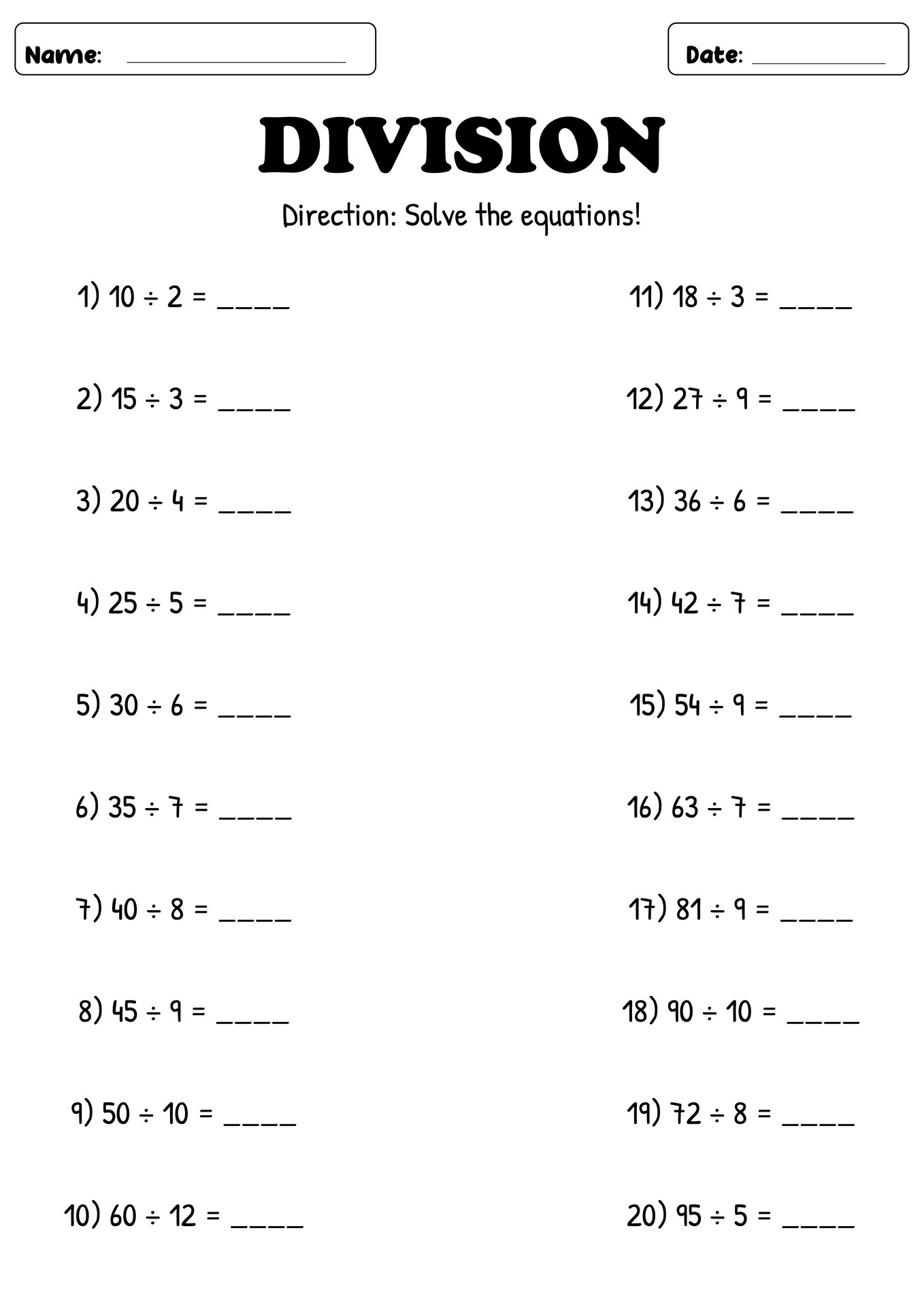 Challenging Division Problems Grade 4