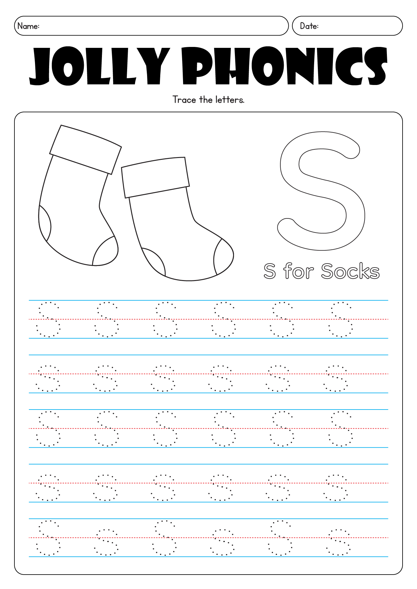 Jolly Phonics Tracing Sheets