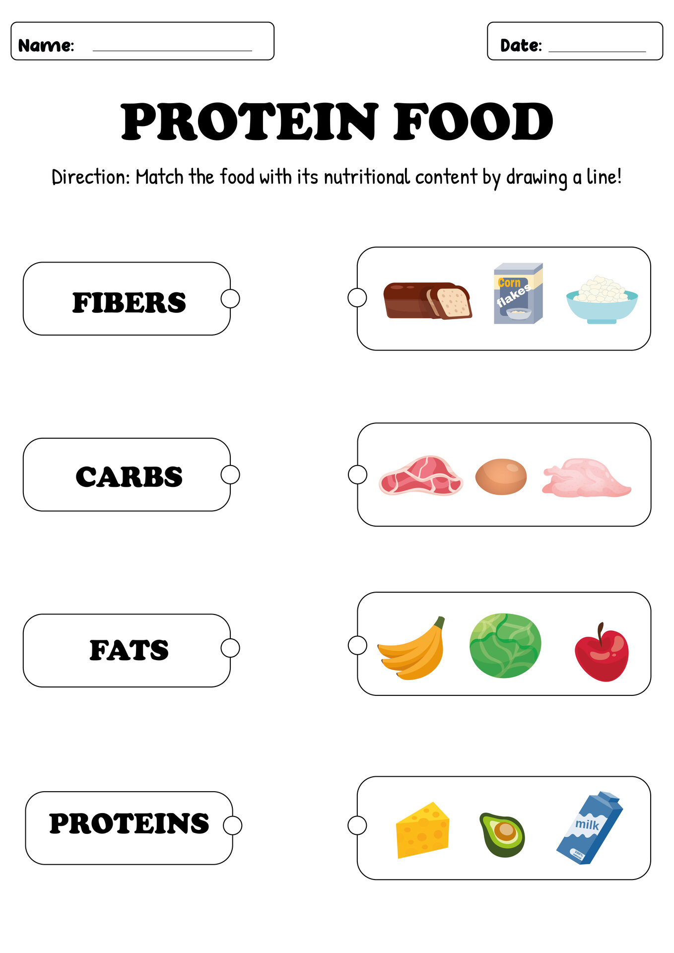 Nutritional Science Protein Group Worksheets