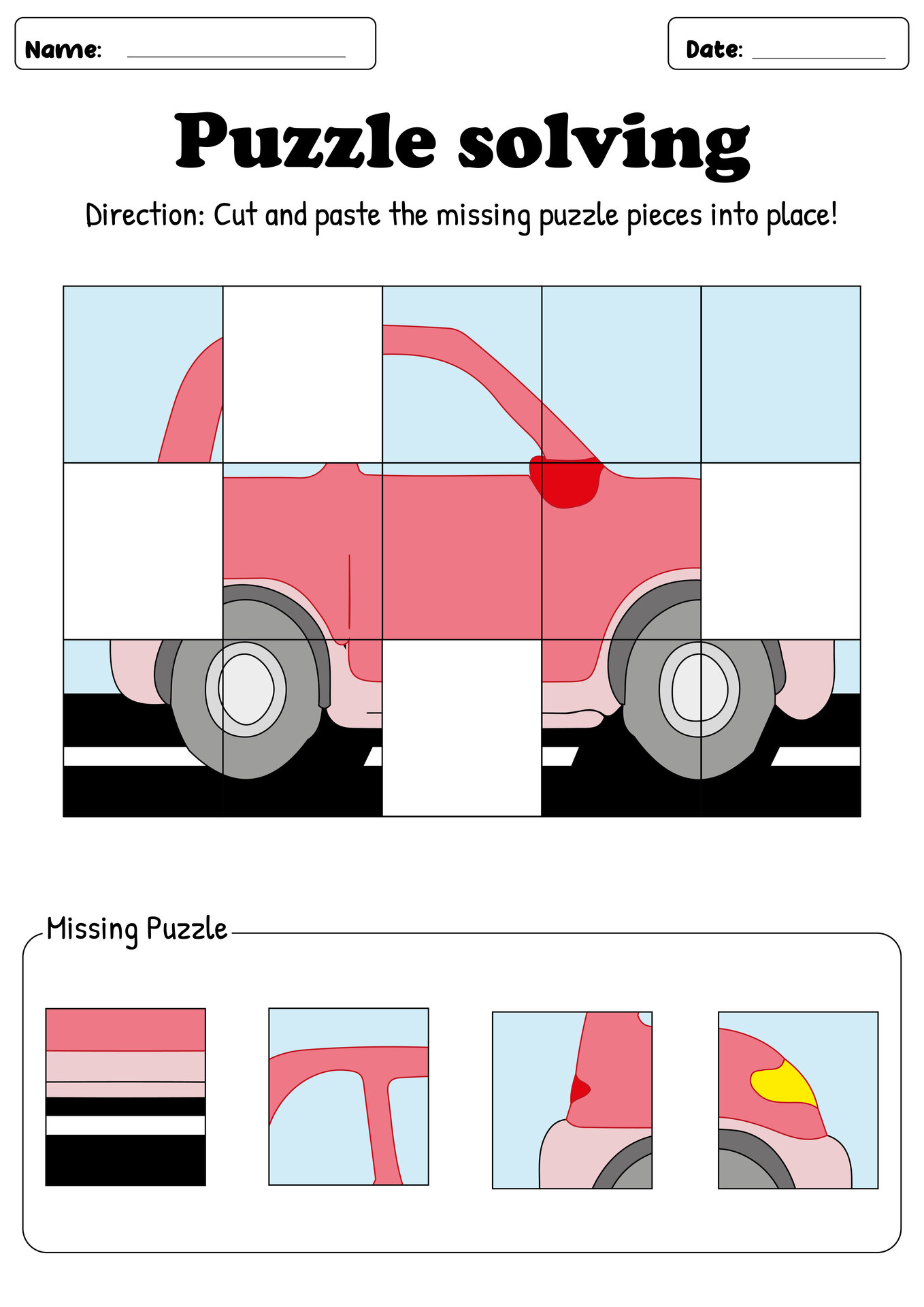 Preschool Problem Solving Activities