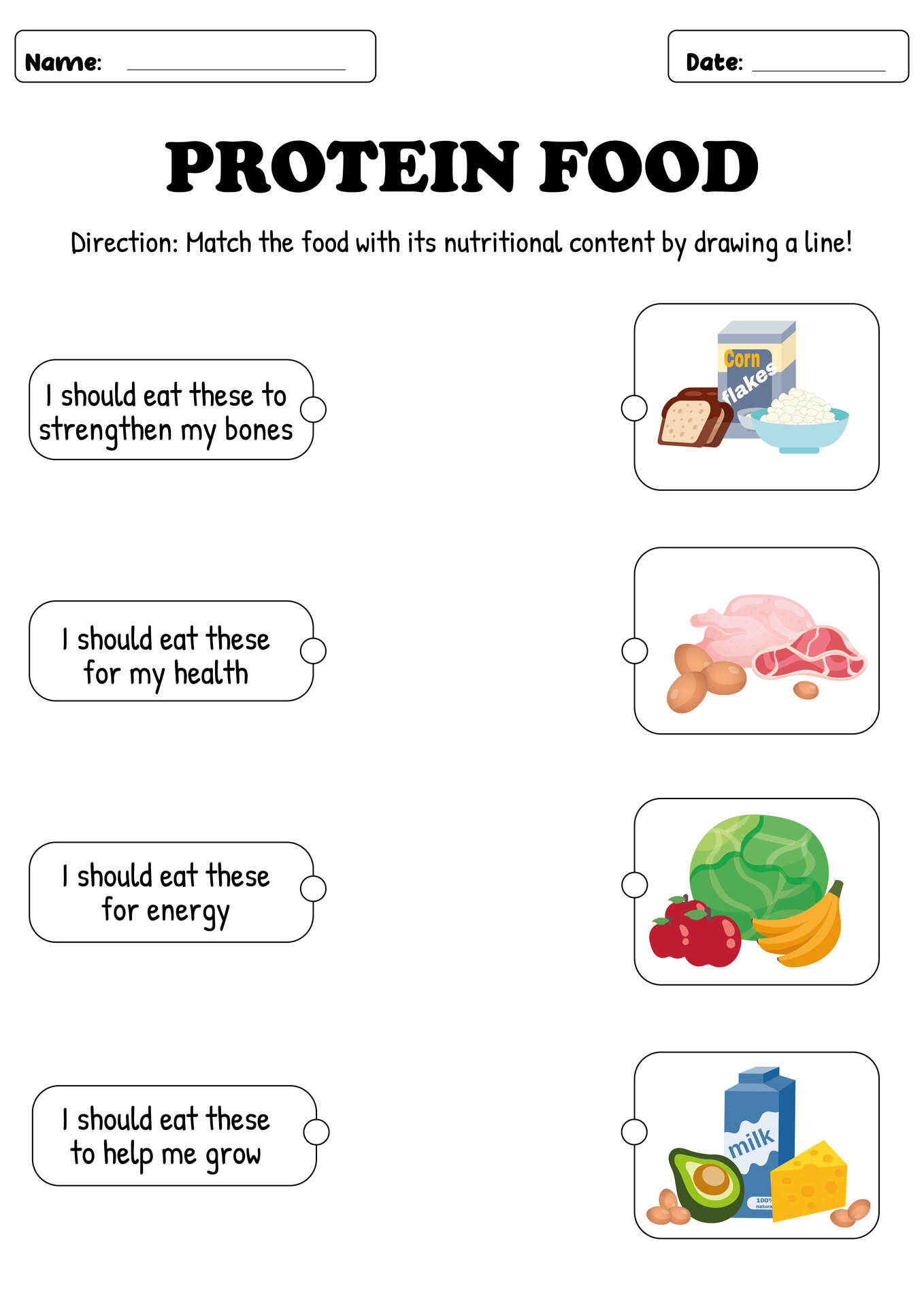 Protein Group Classroom Learning Sheets