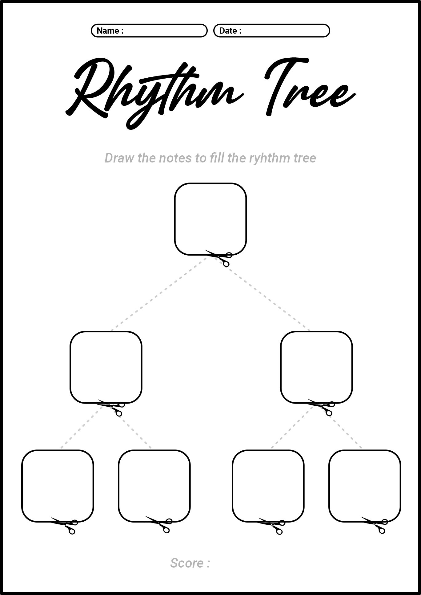 Rhythm Tree Practice Sheets