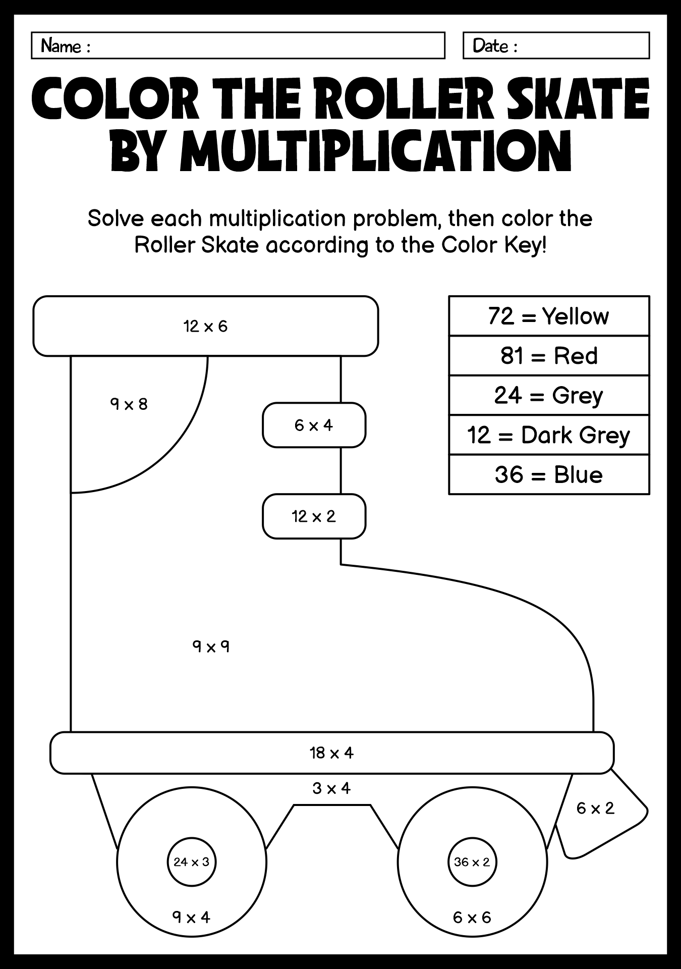 Seventh Grade Math Division Coloring Sheets