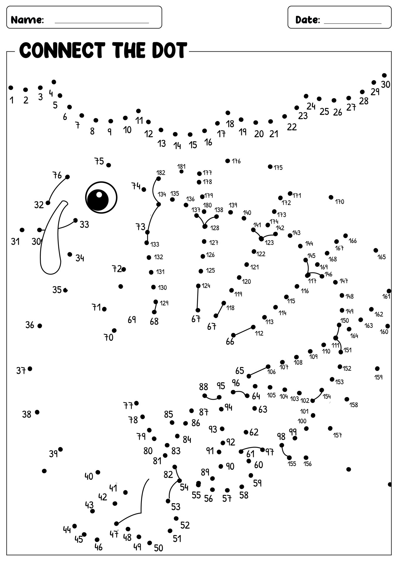 Thanksgiving Hard Dot to Dot Activity