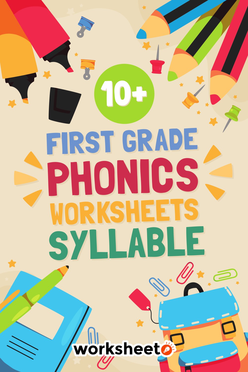 First Grade Phonics Worksheets Syllable