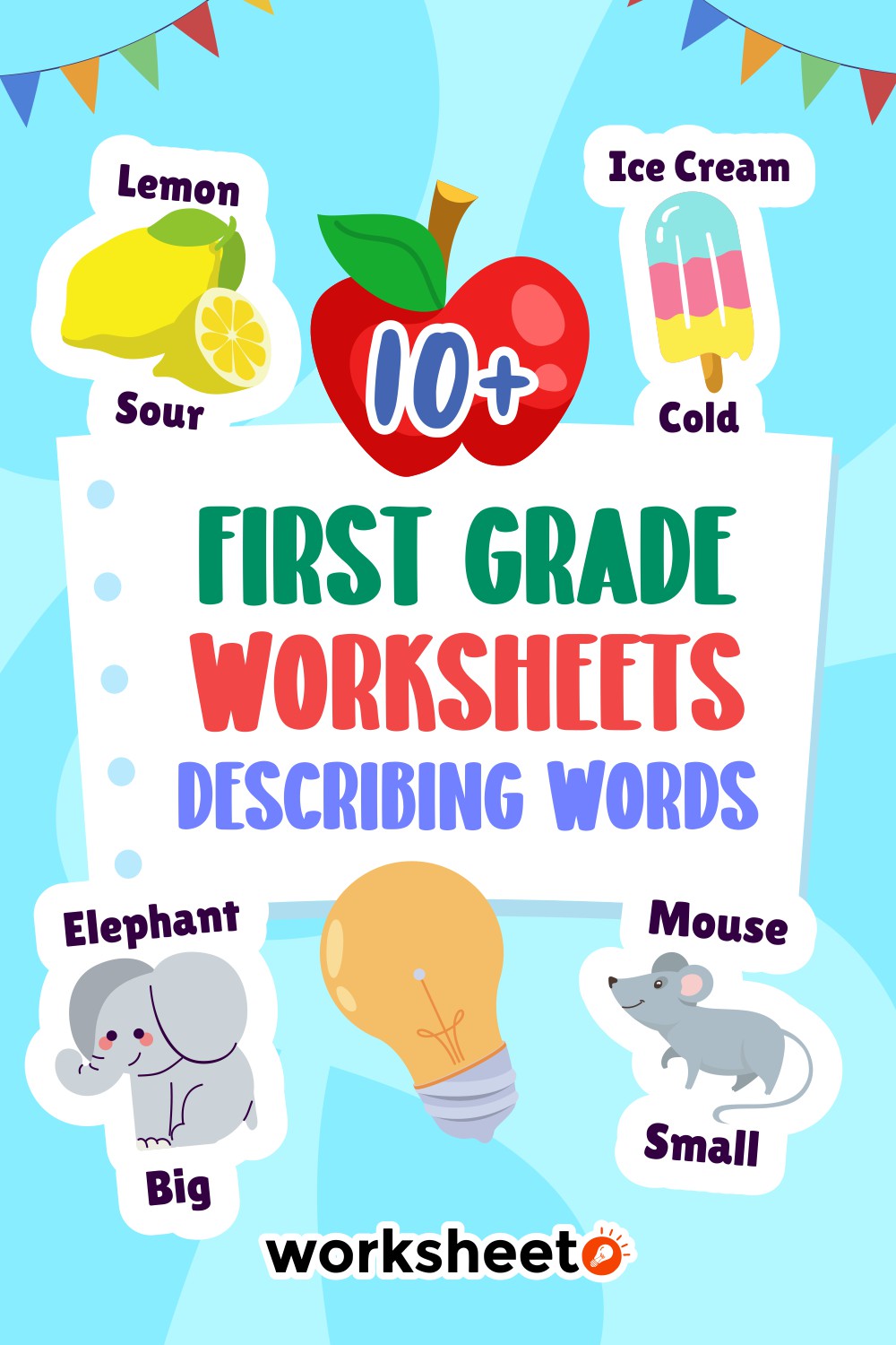 First Grade Worksheets Describing Words