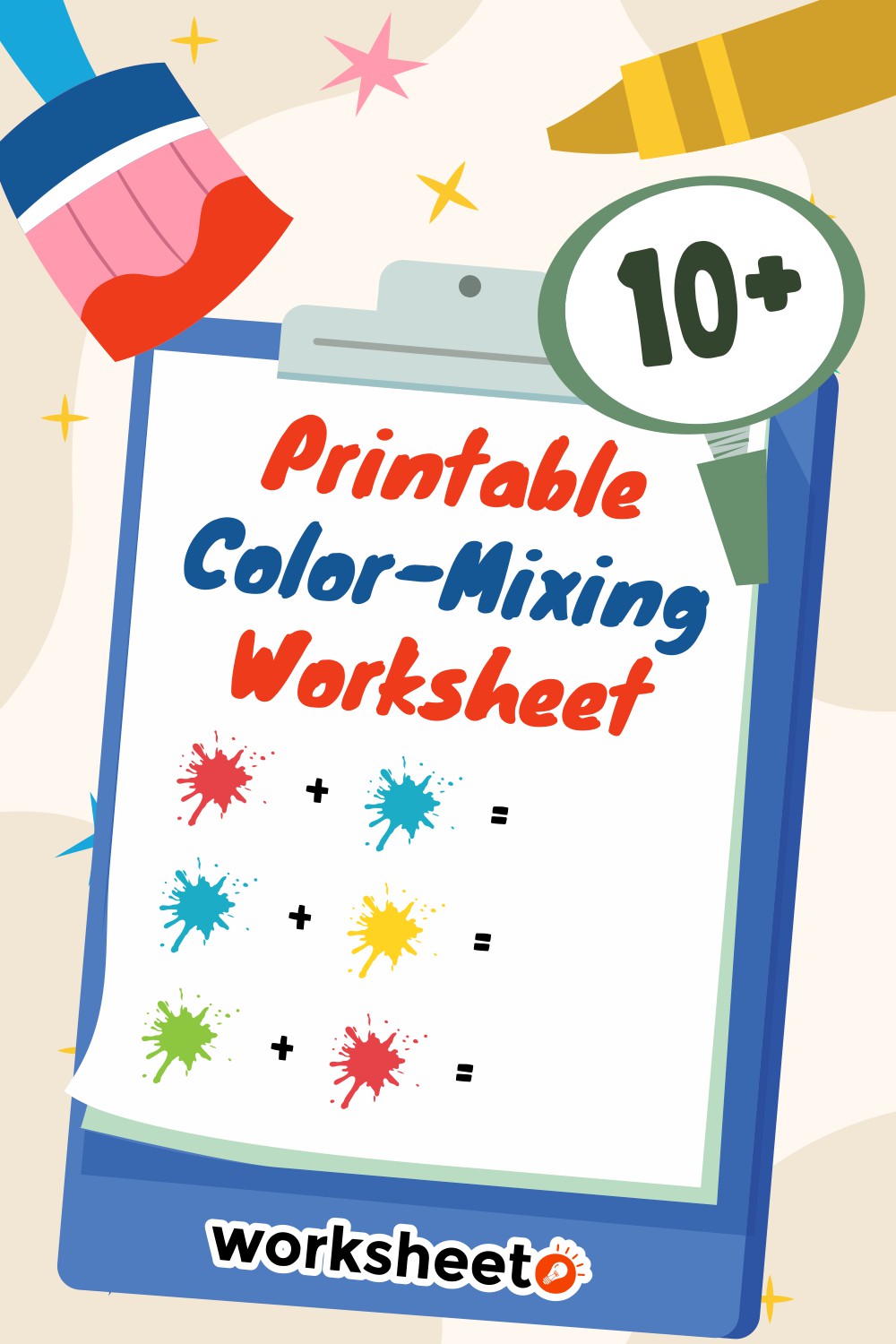 Printable Color-Mixing Worksheet