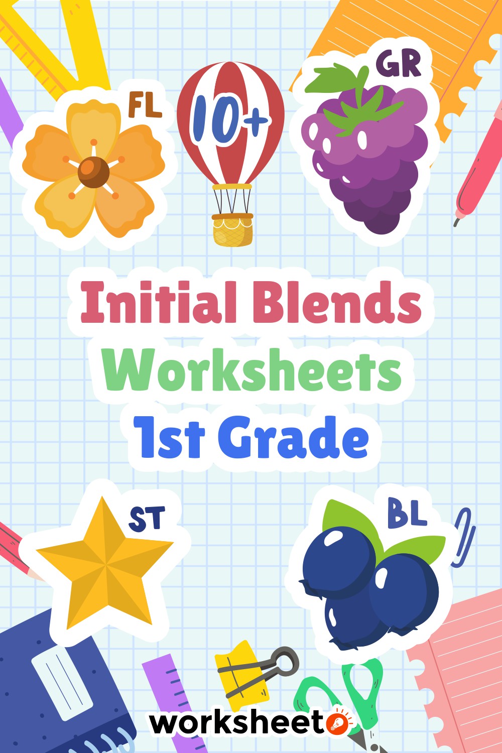 Initial Blends Worksheets 1st Grade