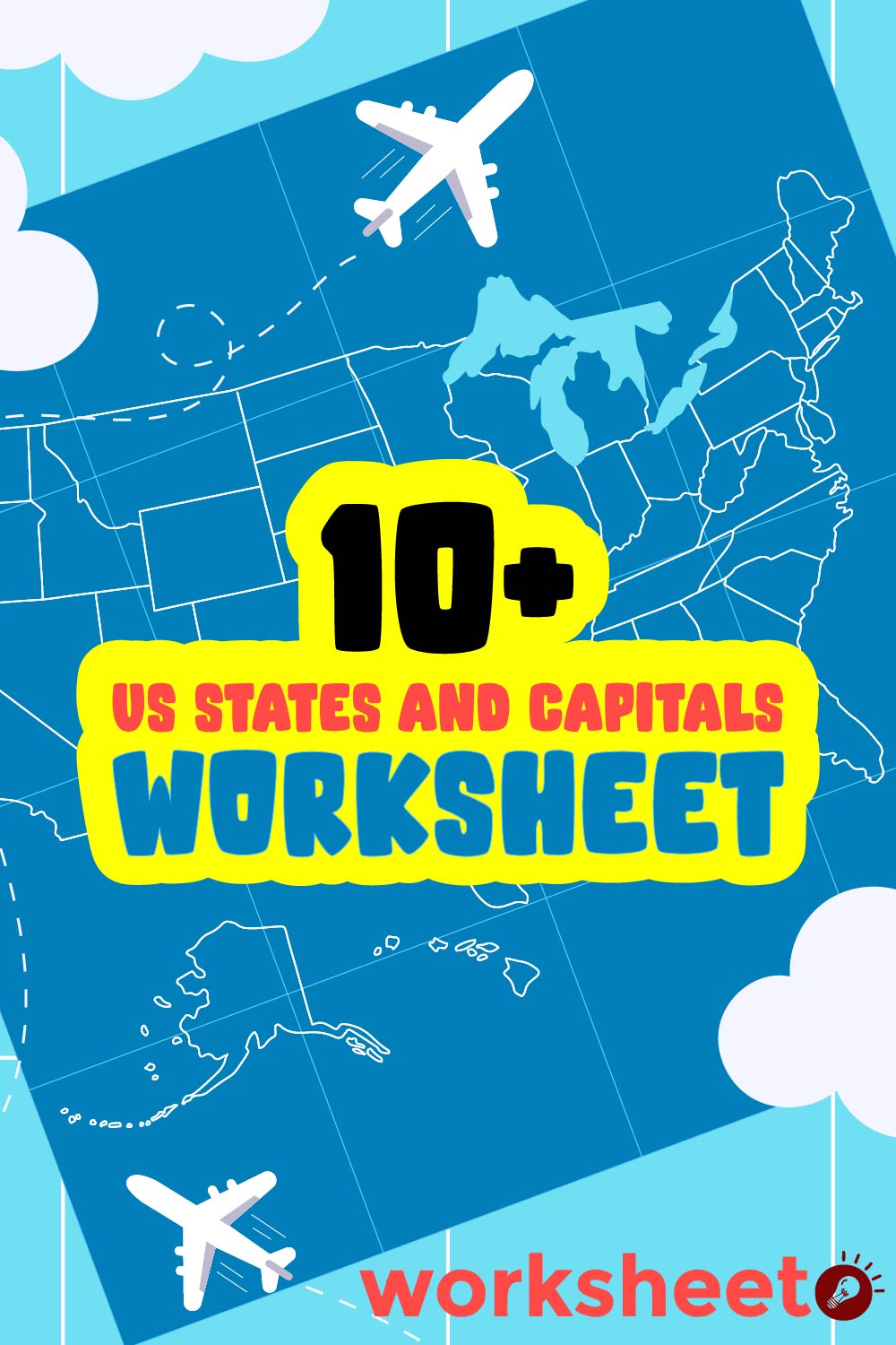 13 Images of Us States And Capitals Worksheets