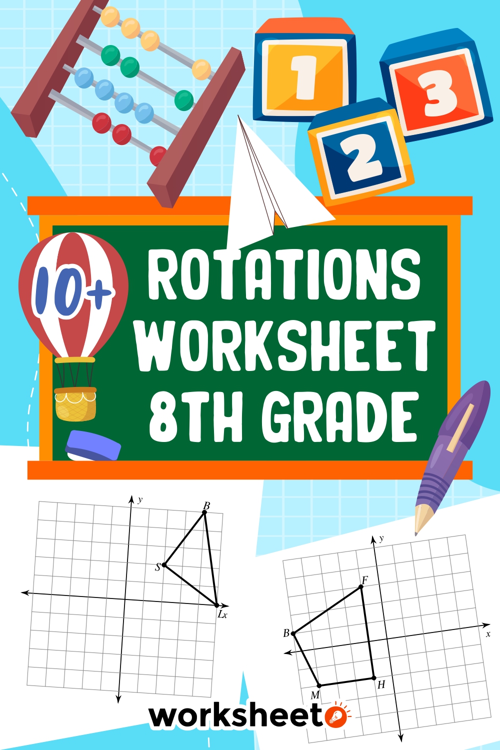 Rotations Worksheet 8th Grade