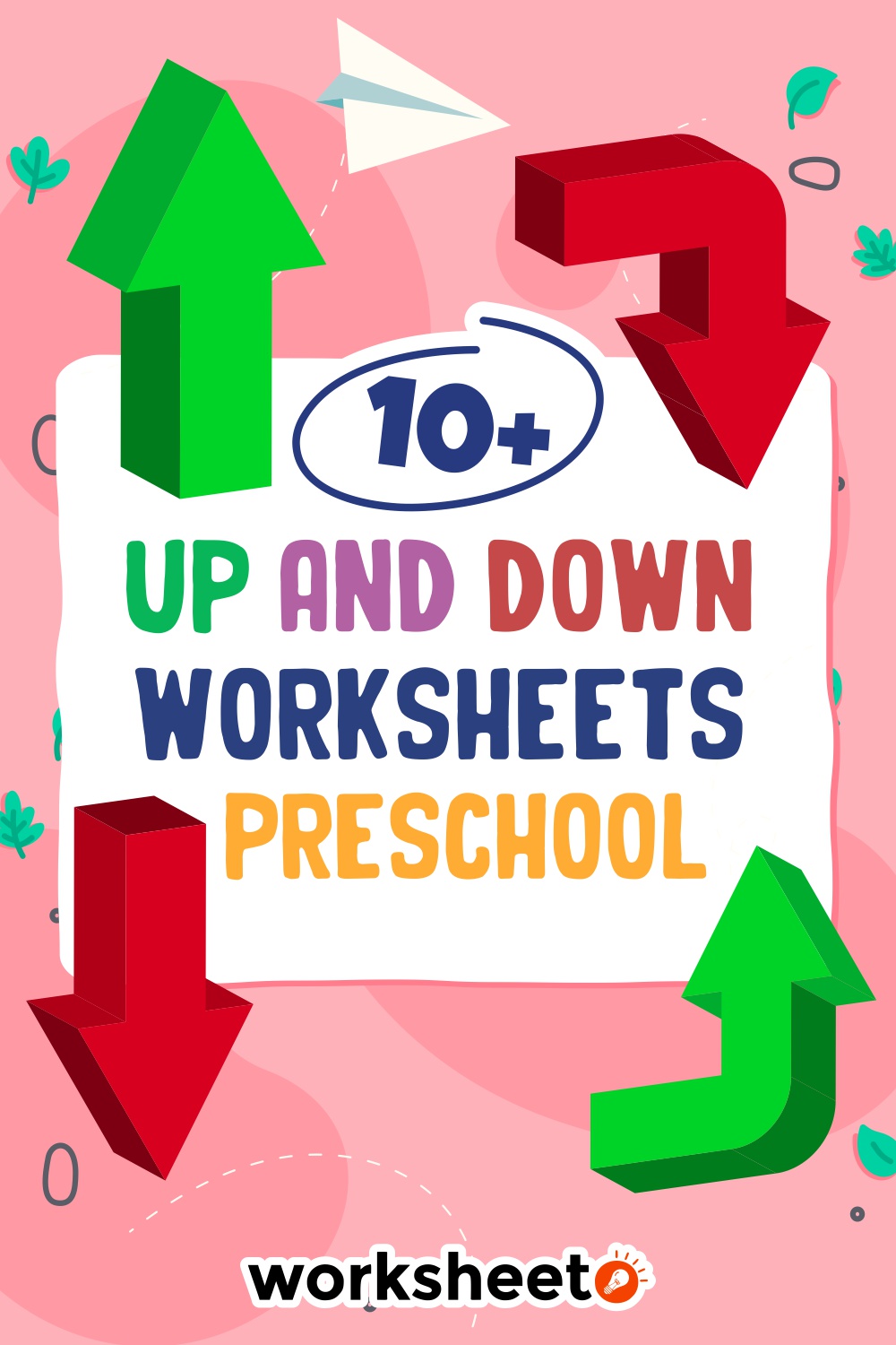 Up and Down Worksheets Preschool