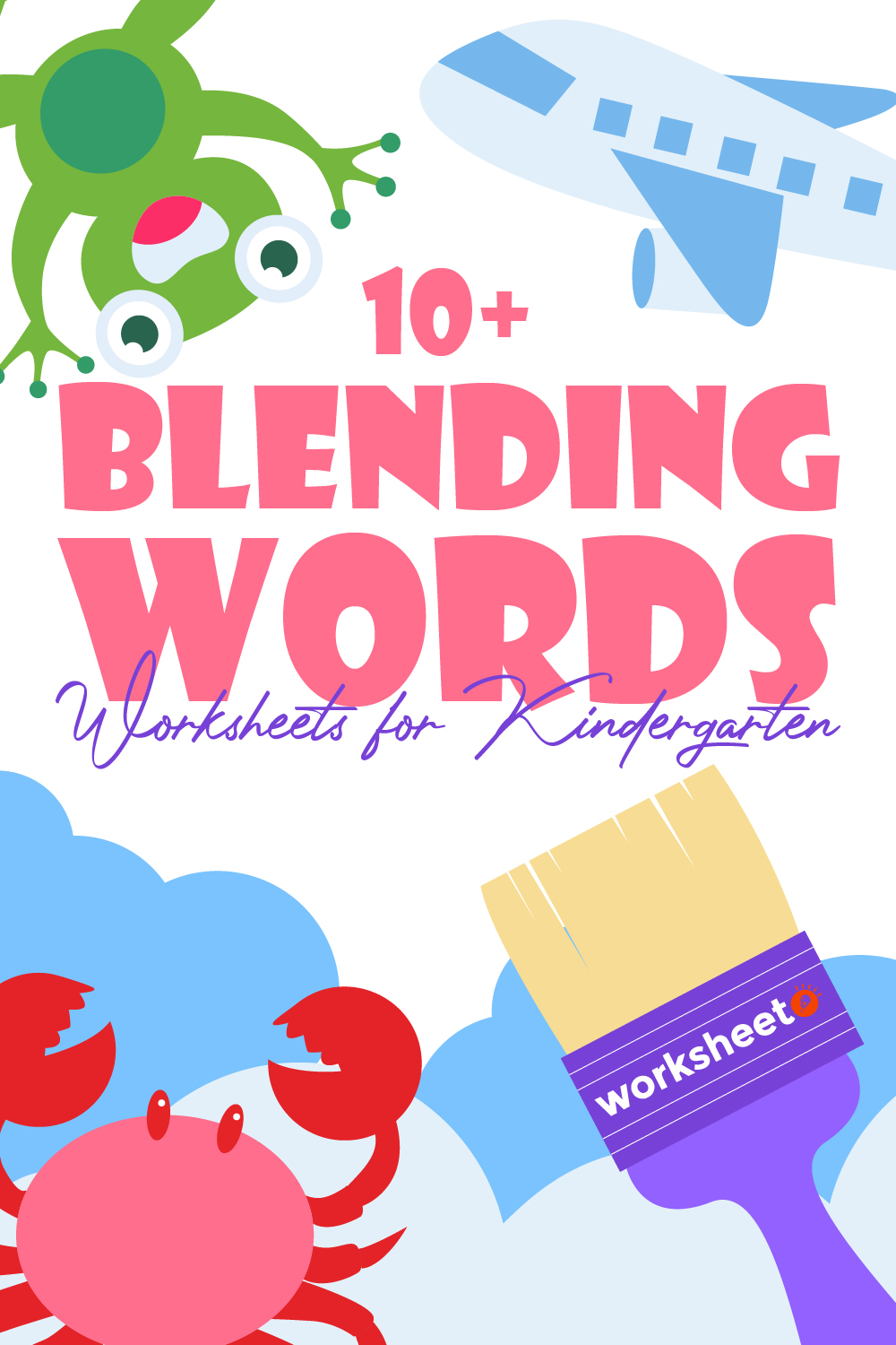 Blending Words Worksheets for Kindergarten