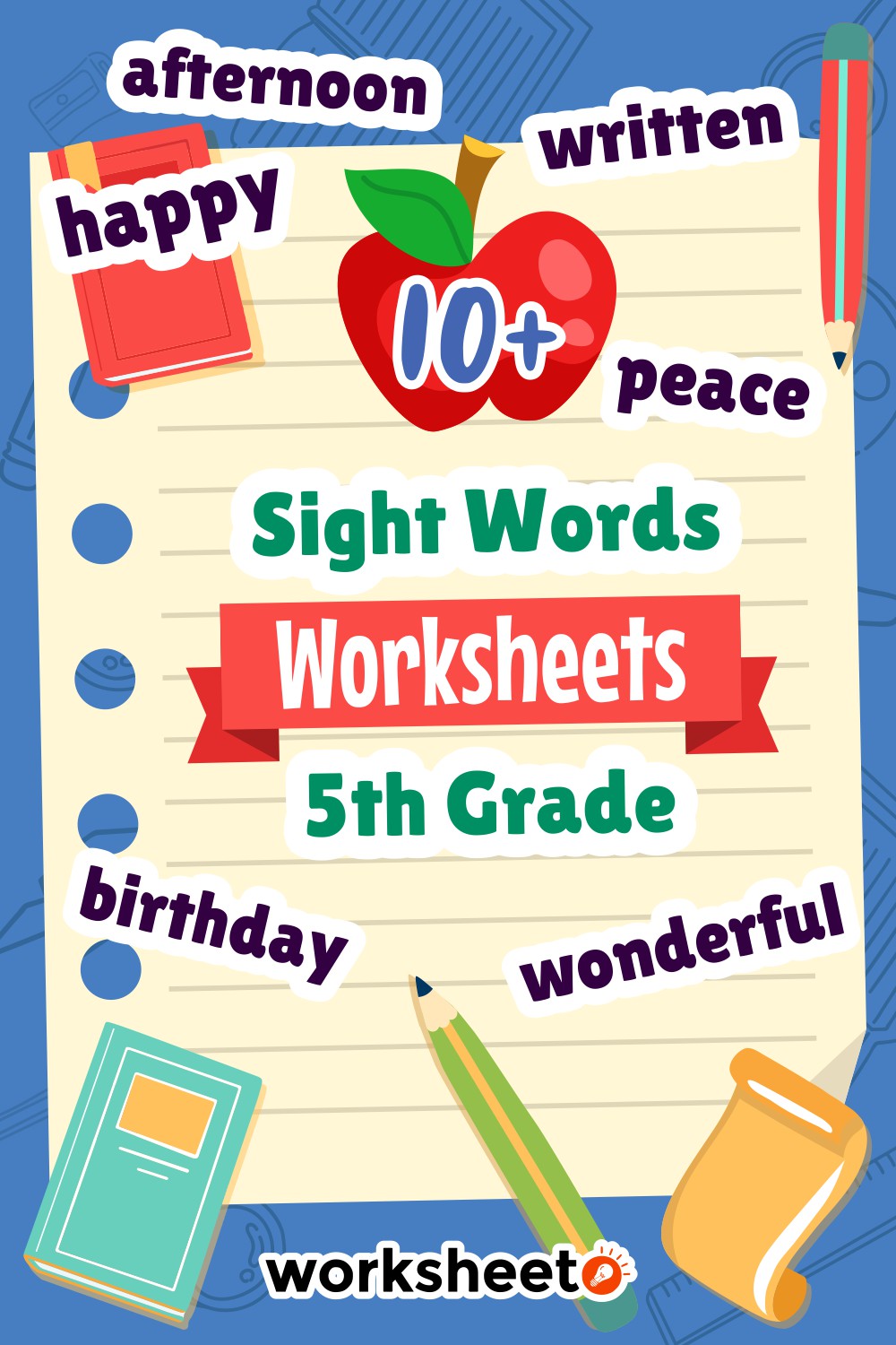 Sight Words Worksheets 5th Grade