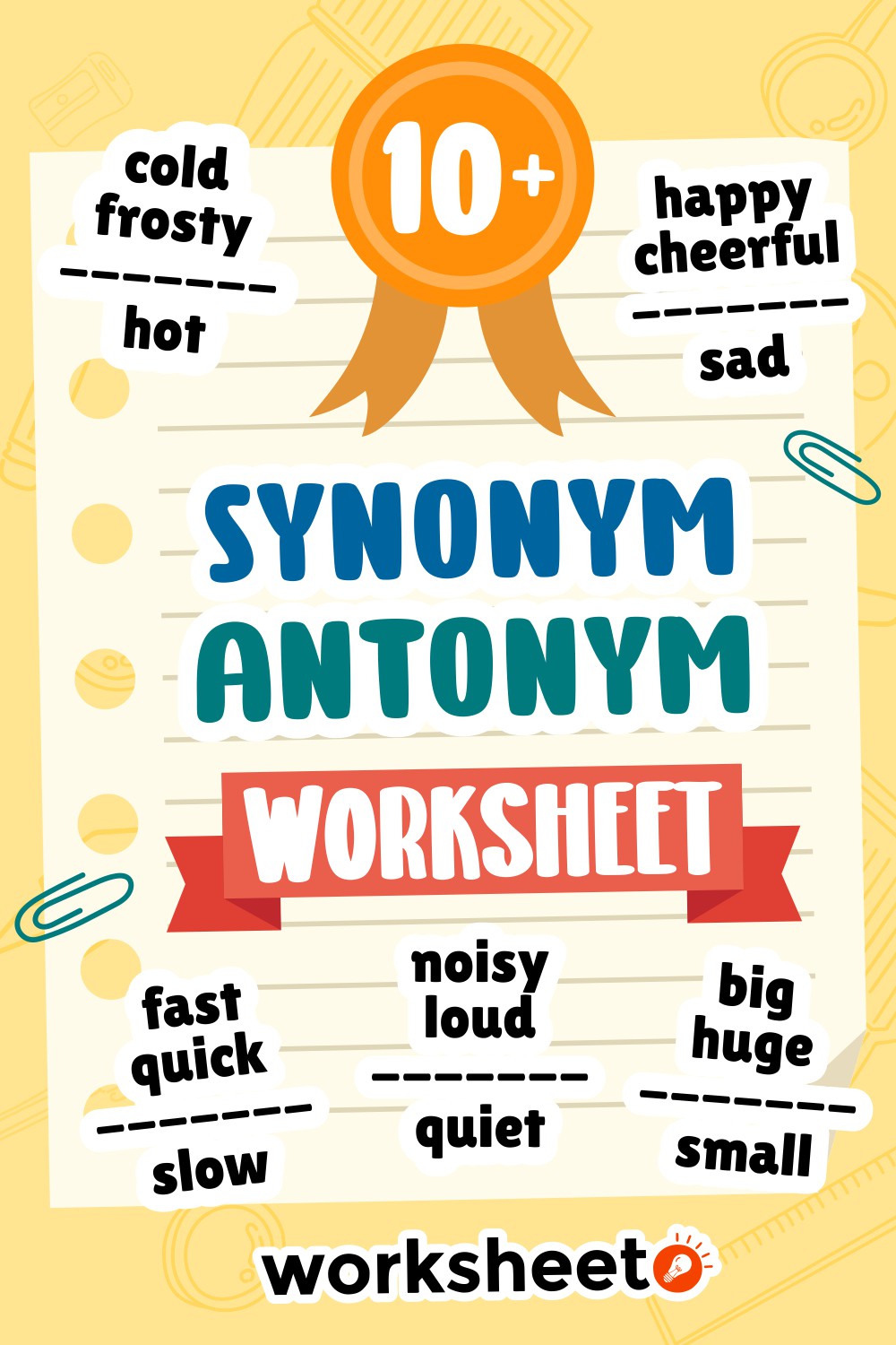 15 Images of Synonym Antonym Worksheets