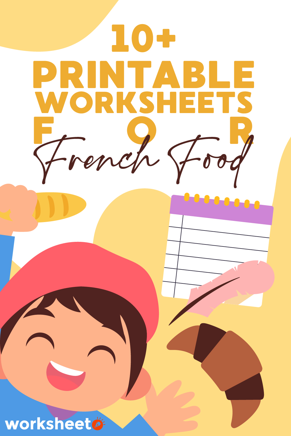 Printable Worksheets for French Food