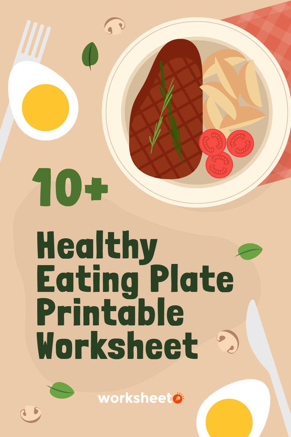 Healthy Eating Plate Printable Worksheet