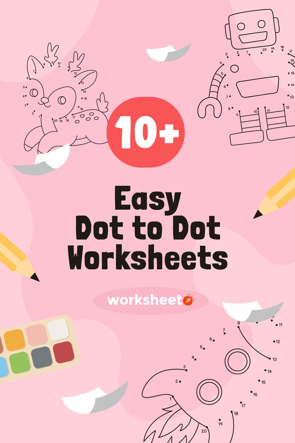 12 Images of Easy Dot To Dot Worksheets